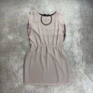 Sleeveless Light‎ Pink Dress With Satin Accent